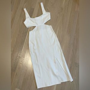 Socialite Cutout Body-Con Midi Dress, White